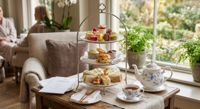 Spa day afternoon tea