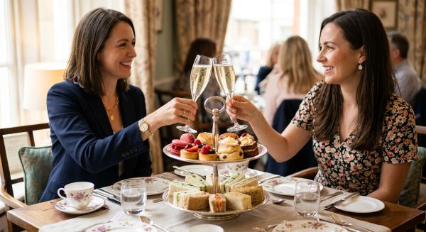 Champagne afternoon tea celebration