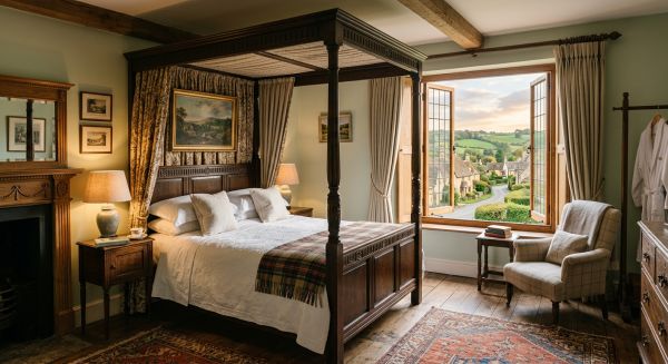 A luxury boutique hotel room for a weekend getaway