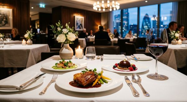 Fine dining experience meal