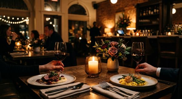 Candlelit gourmet dinner for two