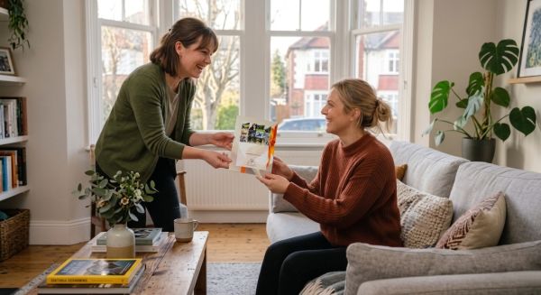 Handing over a gift envelope
