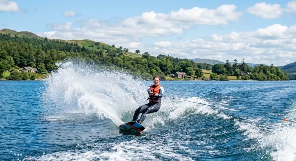 Wakeboarding on a UK reservoir