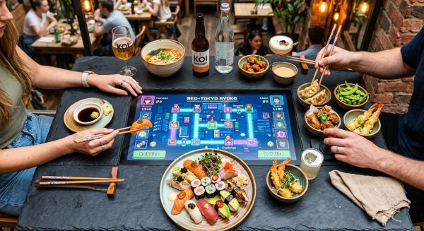 Interactive tables at a quirky Japanese dining experience