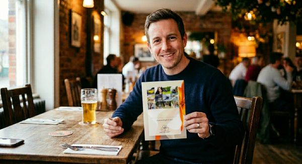 Someone holding an experience day gift voucher
