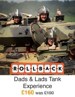 Dads & Lads Tank Experience £160 was £190