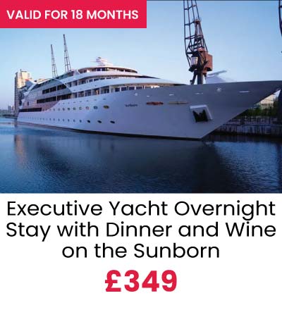 Executive Yacht Overnight Stay with Dinner and Wine on the Sunborn 349