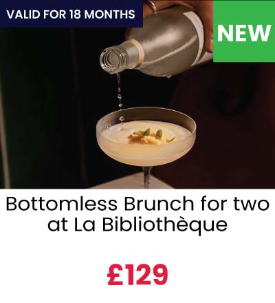 Bottomless Brunch for two at La Bibliothque 1