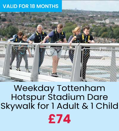 Weekday Tottenham Hotspur Stadium Dare Skywalk for 1 Adult & 1 Child 74