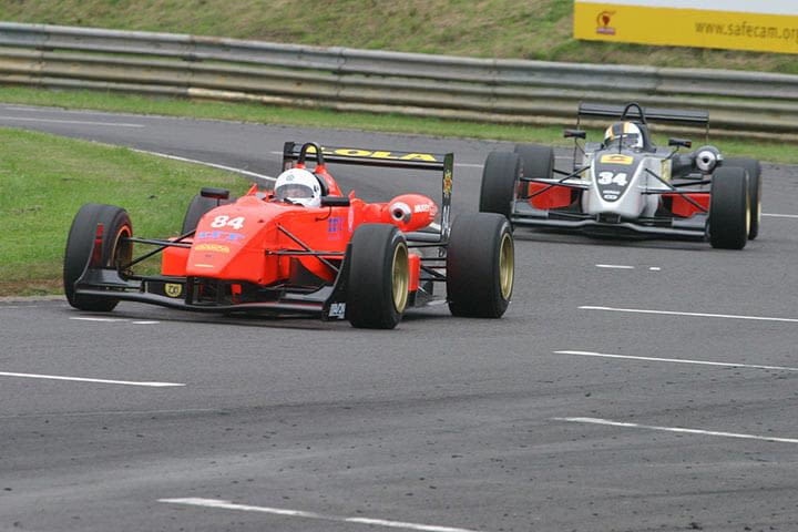 Single Seater Racing Car Driving