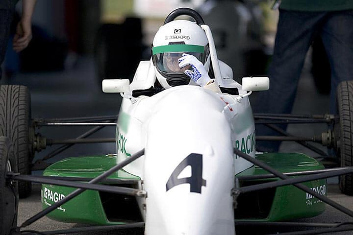 Single Seater Racing Car Driving