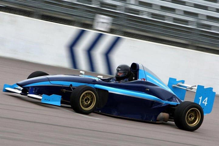 Single Seater Racing Car Driving