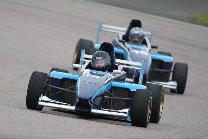 Single Seater Racing Car Driving