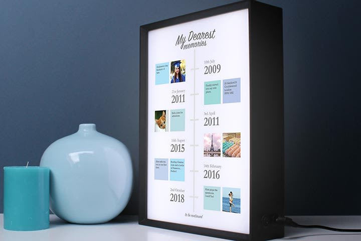 Personalised My Dearest Memories Light Box