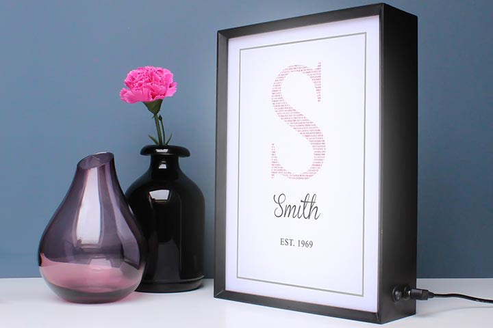 Personalised Family Initial Light Box