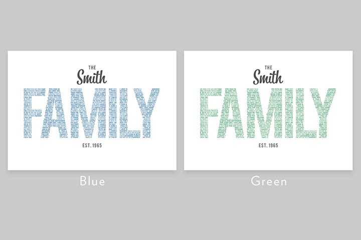 Personalised Family Name Light Box