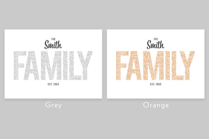 Personalised Family Name Light Box