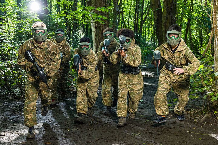 Forest Paintballing for Four with 200 Paintballs and Pizza