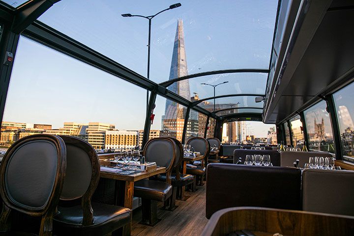 Six Course Dinner and Bus Tour for Two at Bustronome London