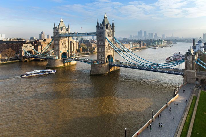 Entrance to Tower Bridge & 2 Course Meal at The Shakedown for Two