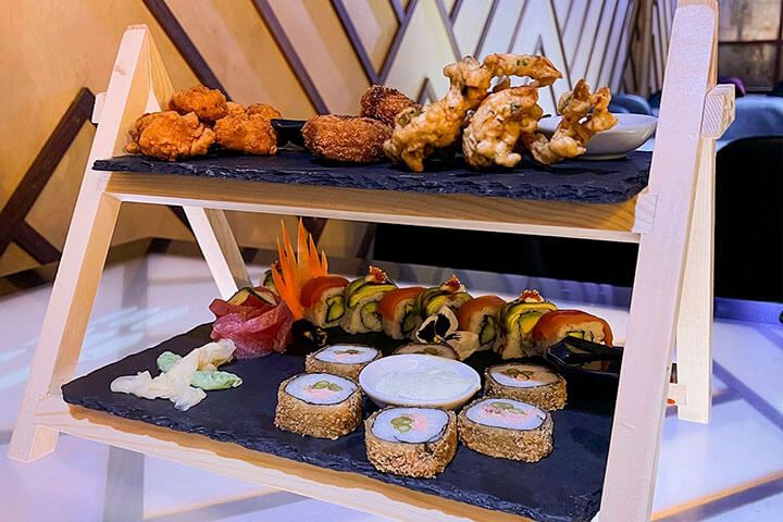 Bottomless Fizz and Pan Asian Afternoon Tea for Two at Inamo