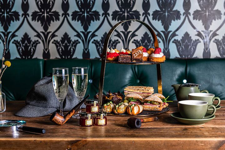 Sherlock Mystery Afternoon Tea with a Glass of Prosecco For Two