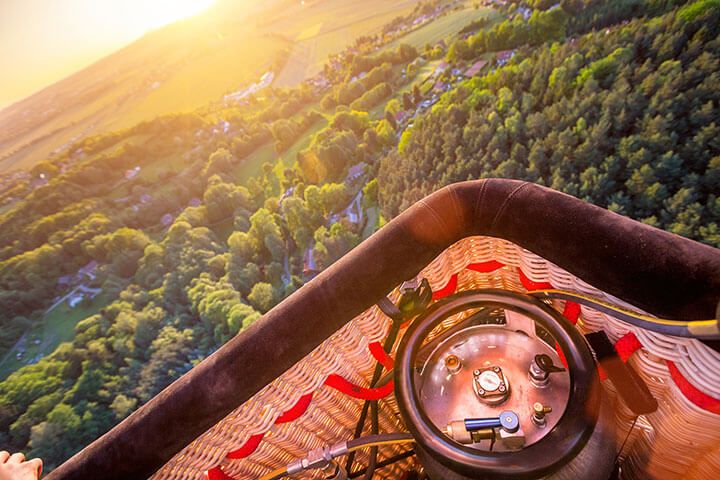 Wild Pig Hot Air Balloon Flight with Champagne - Anyday for Two People