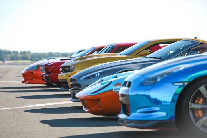 Supercar Vs Classic Car Blast