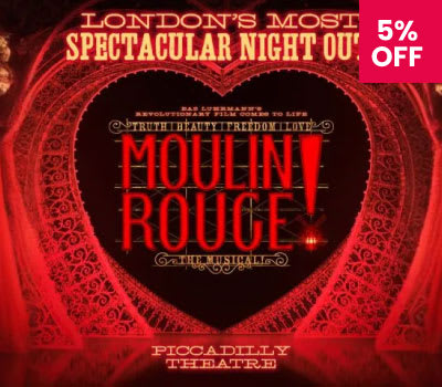 Moulin Rouge! The Musical Theatre Tickets for Two &pound;155.80 with code