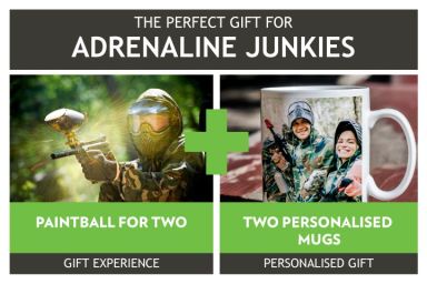 Paintball for Two and 2 Personalised Mugs