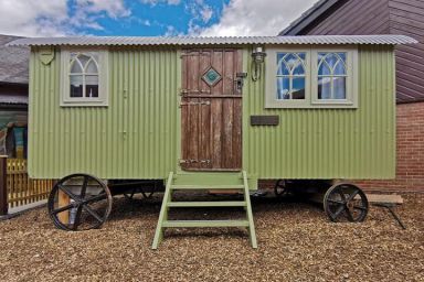 Two Night Shepherd Hut Stay for a Family of Four at The Stonehenge Inn