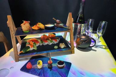 Bottomless Fizz and Pan Asian Afternoon Tea for Two at Inamo