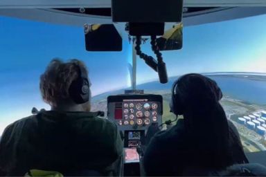 Private Helicopter Flight Simulator with Lunch for Two