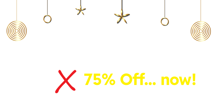 Up to 75% OFF...now!