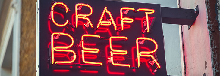 image of a craft beer sign 