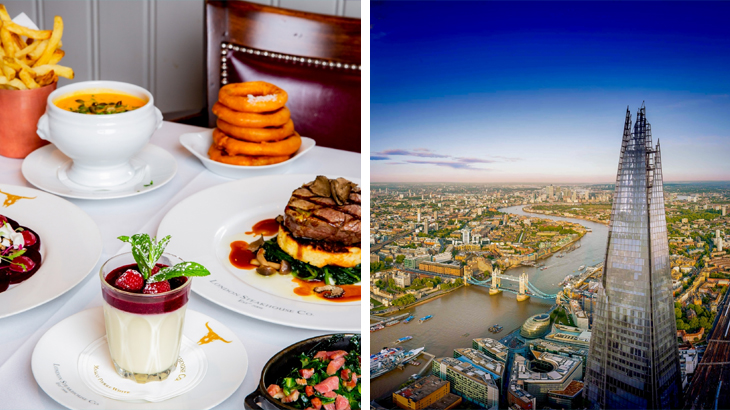 View from The Shard & Dining at Marco Pierre White London Steakhouse Co