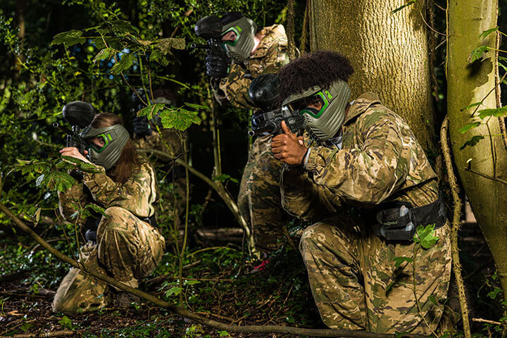 Forest Paintballing with 100 Paintballs for Four