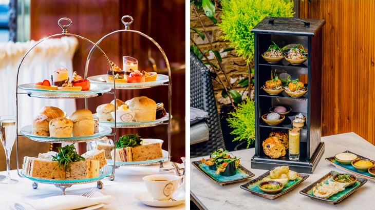 Deluxe 3-tier afternoon tea and Japanese afternoon tea set, luxury tea experience and unique gourmet dining experience