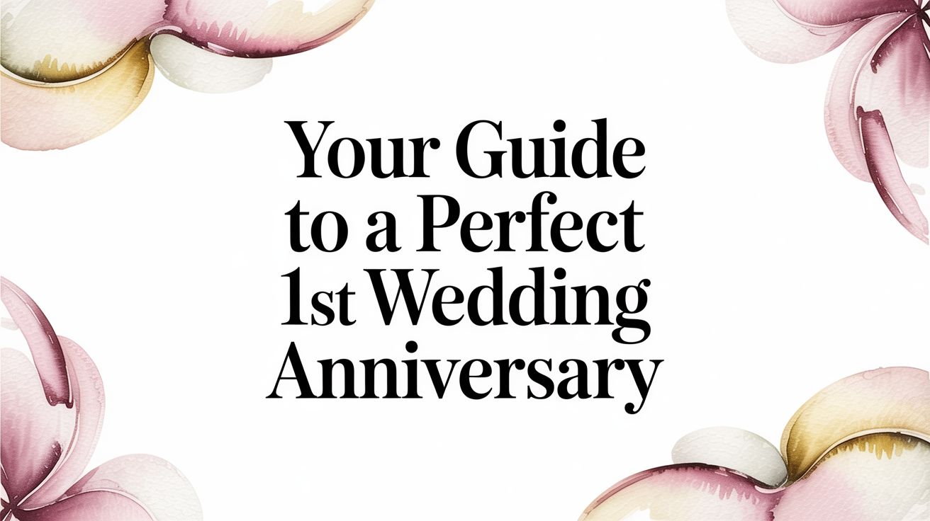 Your Guide to a Perfect 1st Wedding Anniversary