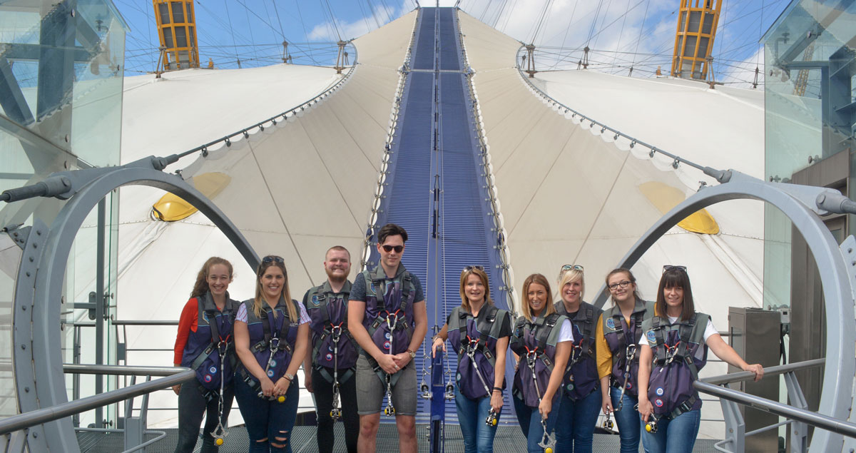 Employee's testing the O2 Climb