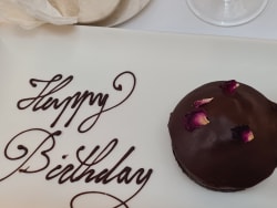 Extra cake arrived when we thought we could eat no more